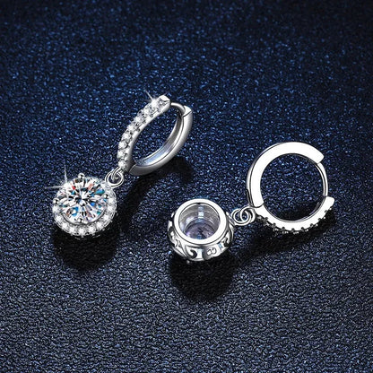 Boucles D Oreilles Argent Sterling Moissanite 1 Carat Edition Exclusive
