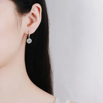Boucles D Oreilles Argent Sterling Moissanite 1 Carat Edition Exclusive