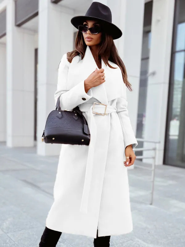 Manteau simple à manches longues pour femme