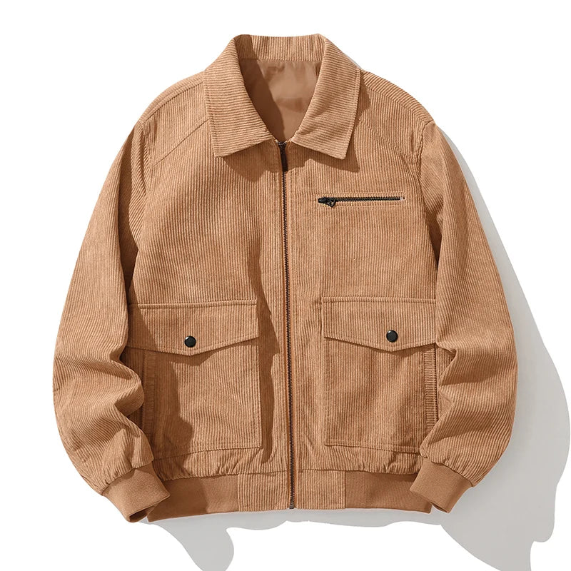 Manteau zippé en velours côtelé - Henry