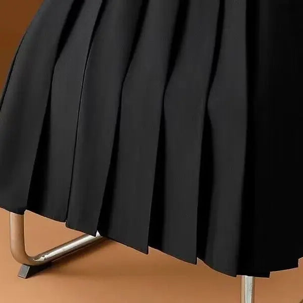 Jupe plissée midi avec ceinture pour femmes - élégante & polyvalente