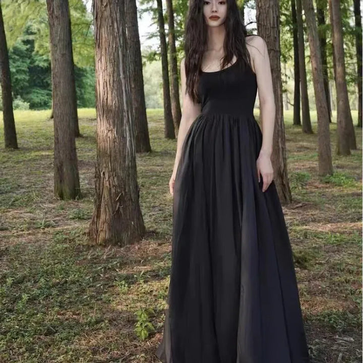 Veroa - Robe mi-longue taille haute pour femme