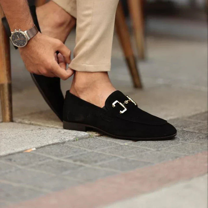 Loafers en daim élégants pour hommes avec lacets