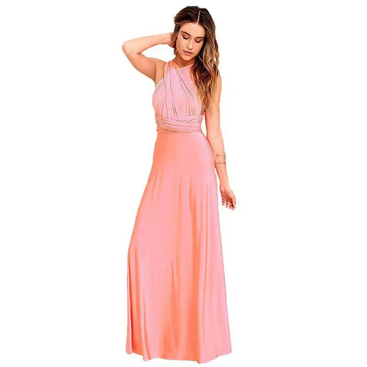 Laura - Robe longue style rouge Boho pour Femmes