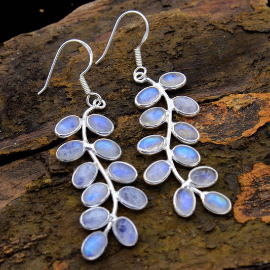 Boucles Doreilles Pierre de Lune Collection Elegante Mondstein Edition Limitée