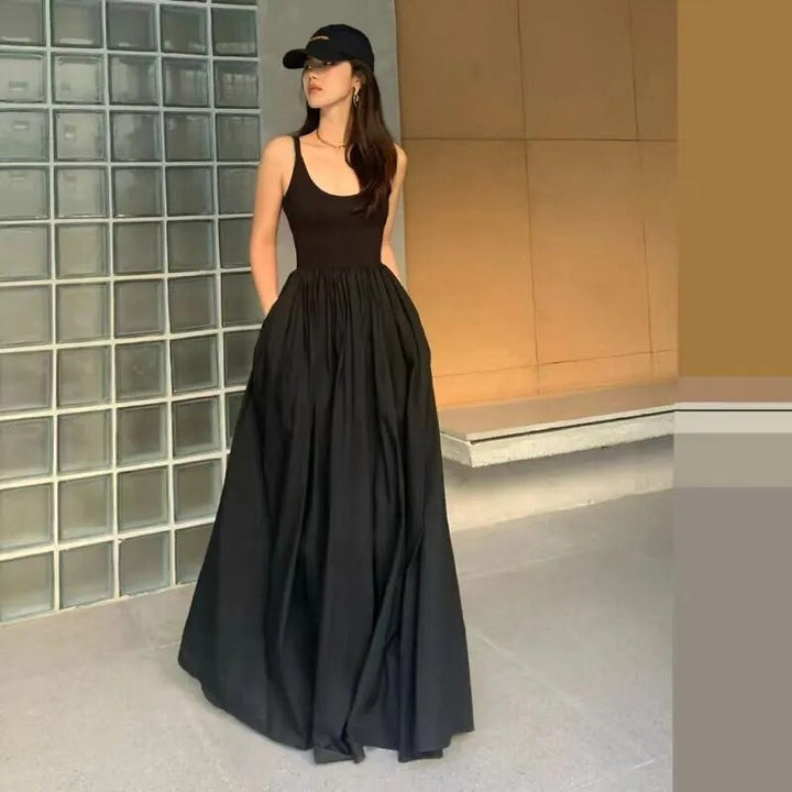 Veroa - Robe mi-longue taille haute pour femme