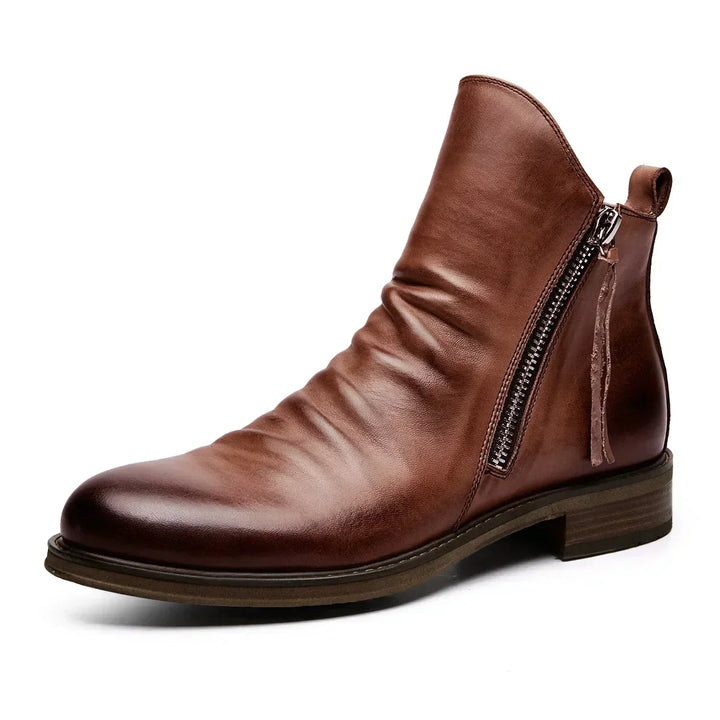 Bottes Chelsea élégantes en cuir véritable pour hommes