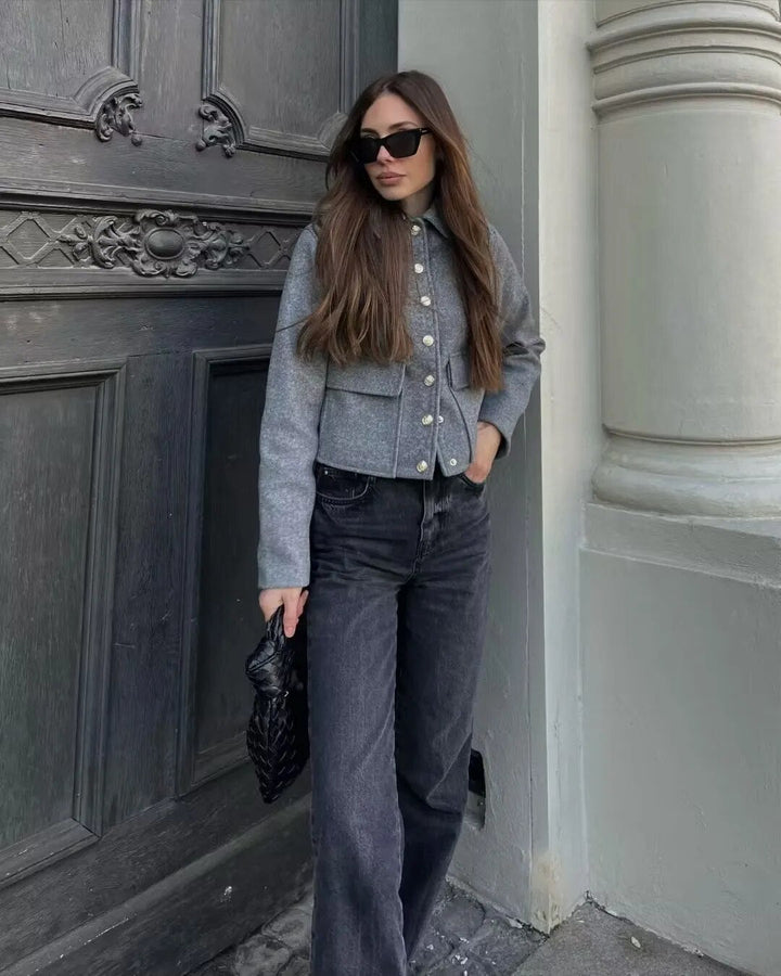 Veste Chic à Simple Boutonnage pour Femme
