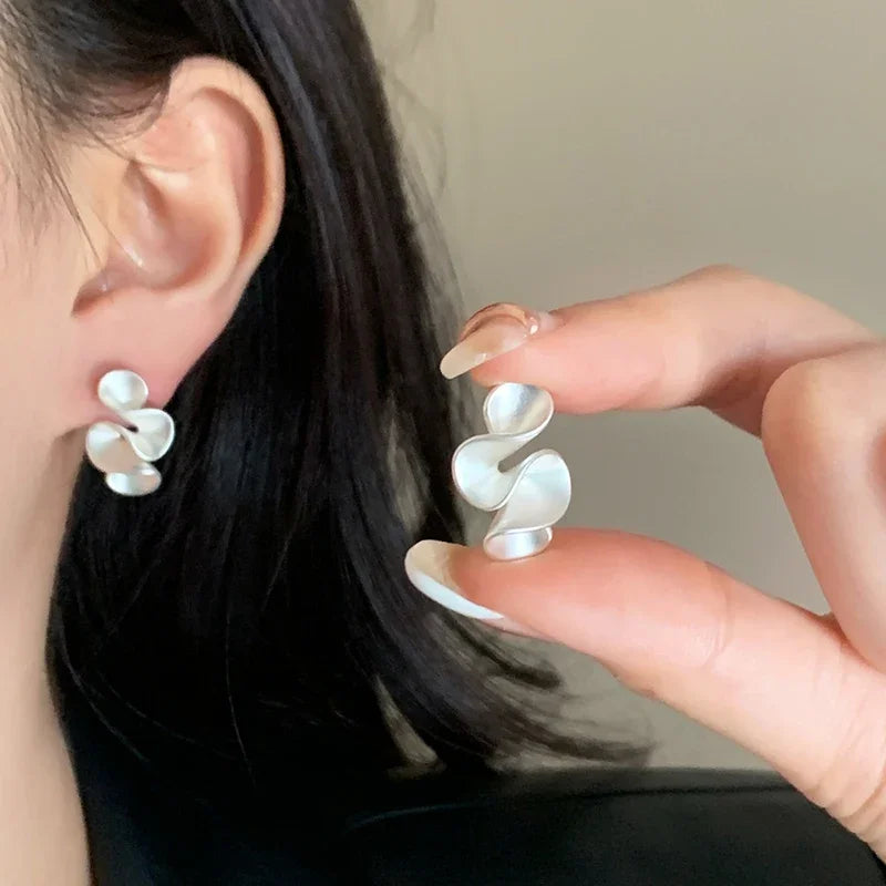 Boucles Clous Fleurs Or 18K Et Argent Sterling Collection Édition Limitée