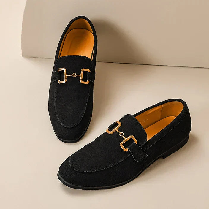 Loafers en daim élégants pour hommes avec lacets