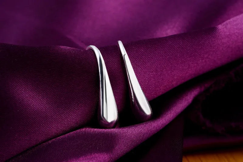 Boucles Doreilles Goutte D Eau Argent Sterling Edition Exclusive Fabriqué Au Royaume Uni