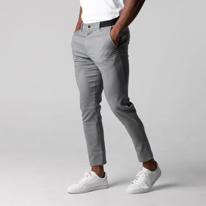 Omel - Pantalon Homme Slim Gris Business