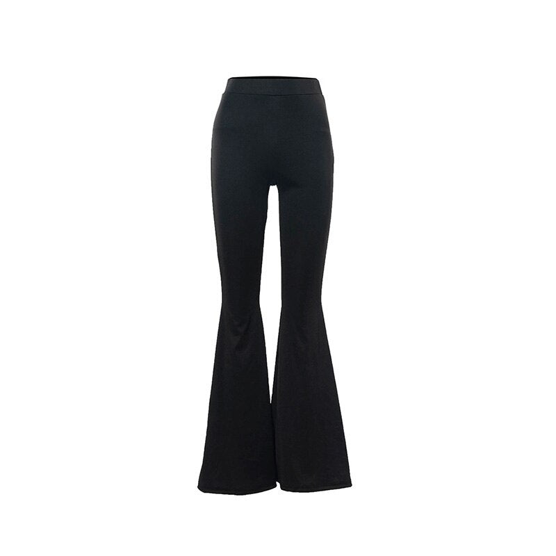 Pantalon Fabia - Elégant pantalon à pattes d'éléphant pour femmes dans un noir intemporel pour une entrée en scène consciente du style