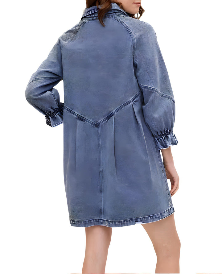 Debby - Robe en denim à manches longues