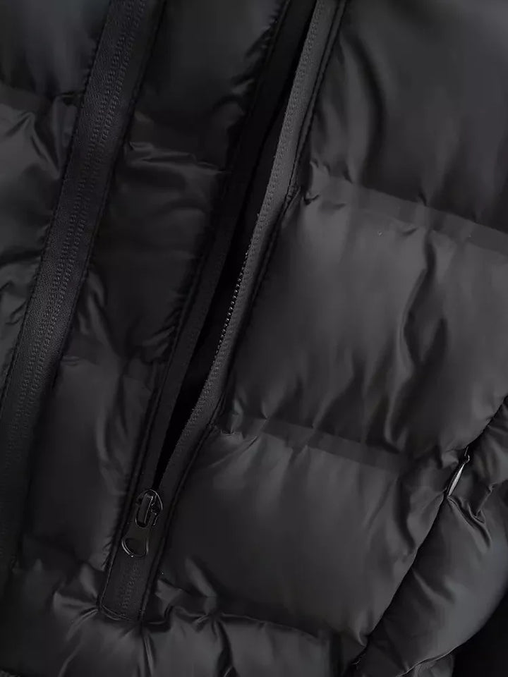 Veste à patte zippée à manches longues pour femmes