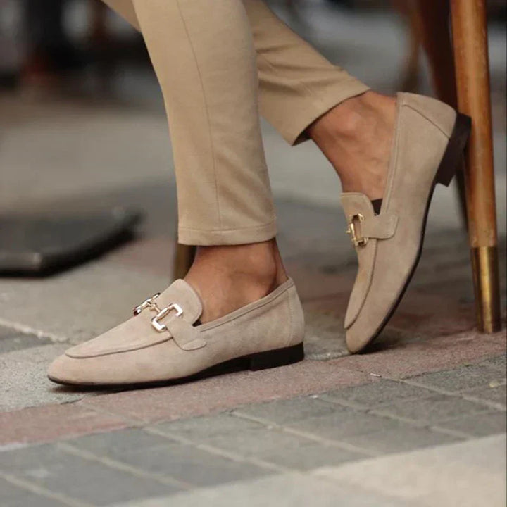 Loafers en daim élégants pour hommes avec lacets