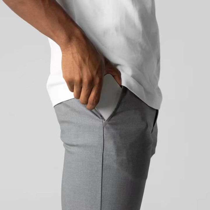 Omel - Pantalon Homme Slim Gris Business