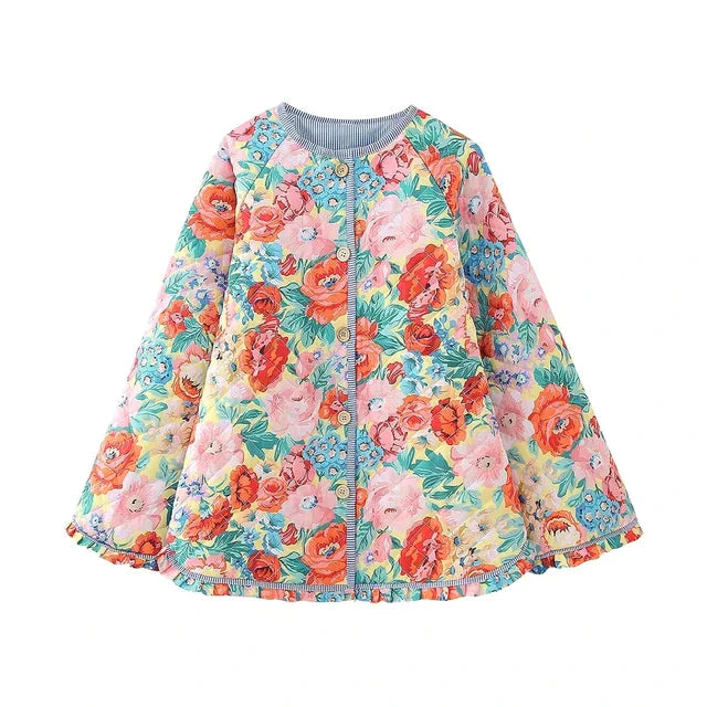 Brianna - Manteau patchwork imprimé vintage