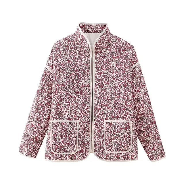 Brianna - Manteau patchwork imprimé vintage