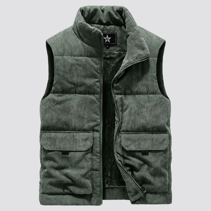 Gilet en velours côtelé matelassé pour hommes - Norbert