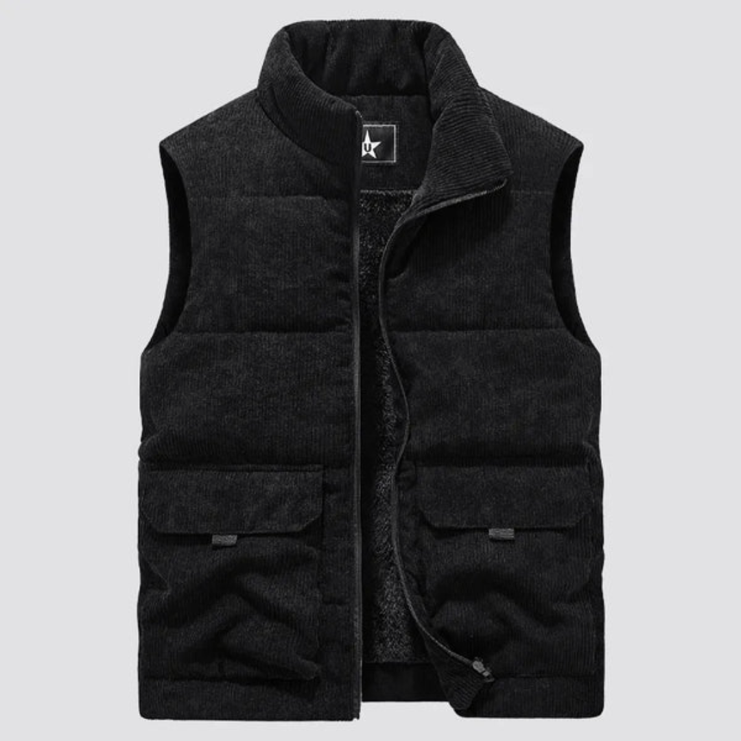 Gilet en velours côtelé matelassé pour hommes - Norbert