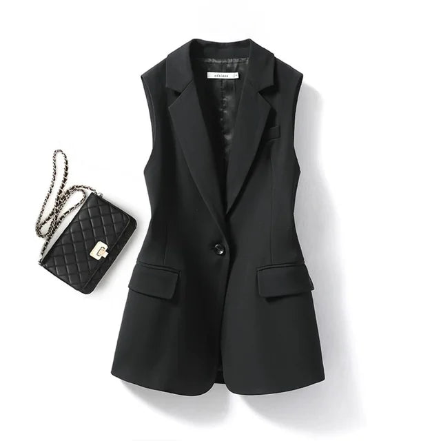 Moena - Gilet classique sans manches à simple boutonnage