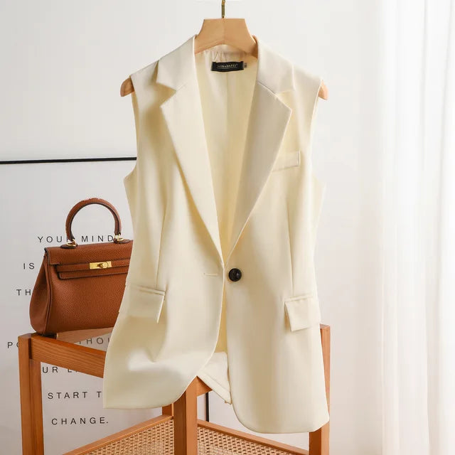 Moena - Gilet classique sans manches à simple boutonnage
