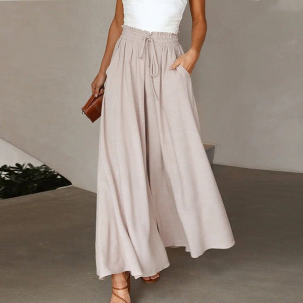 Perla - Pantalon Ample uni