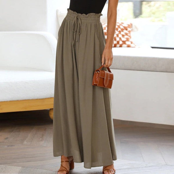 Perla - Pantalon Ample uni