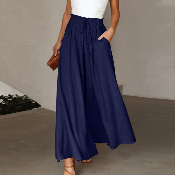 Perla - Pantalon Ample uni