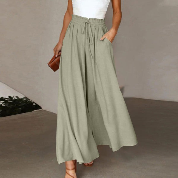 Perla - Pantalon Ample uni