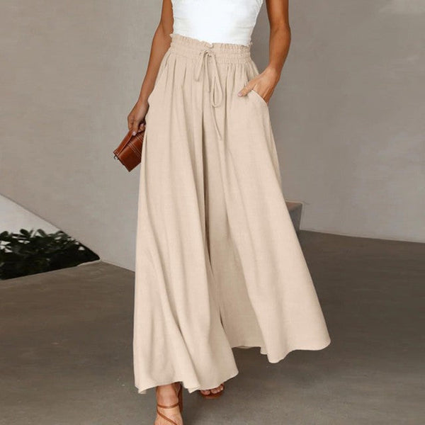 Perla - Pantalon Ample uni