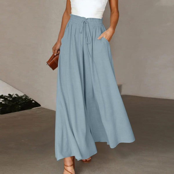 Perla - Pantalon Ample uni