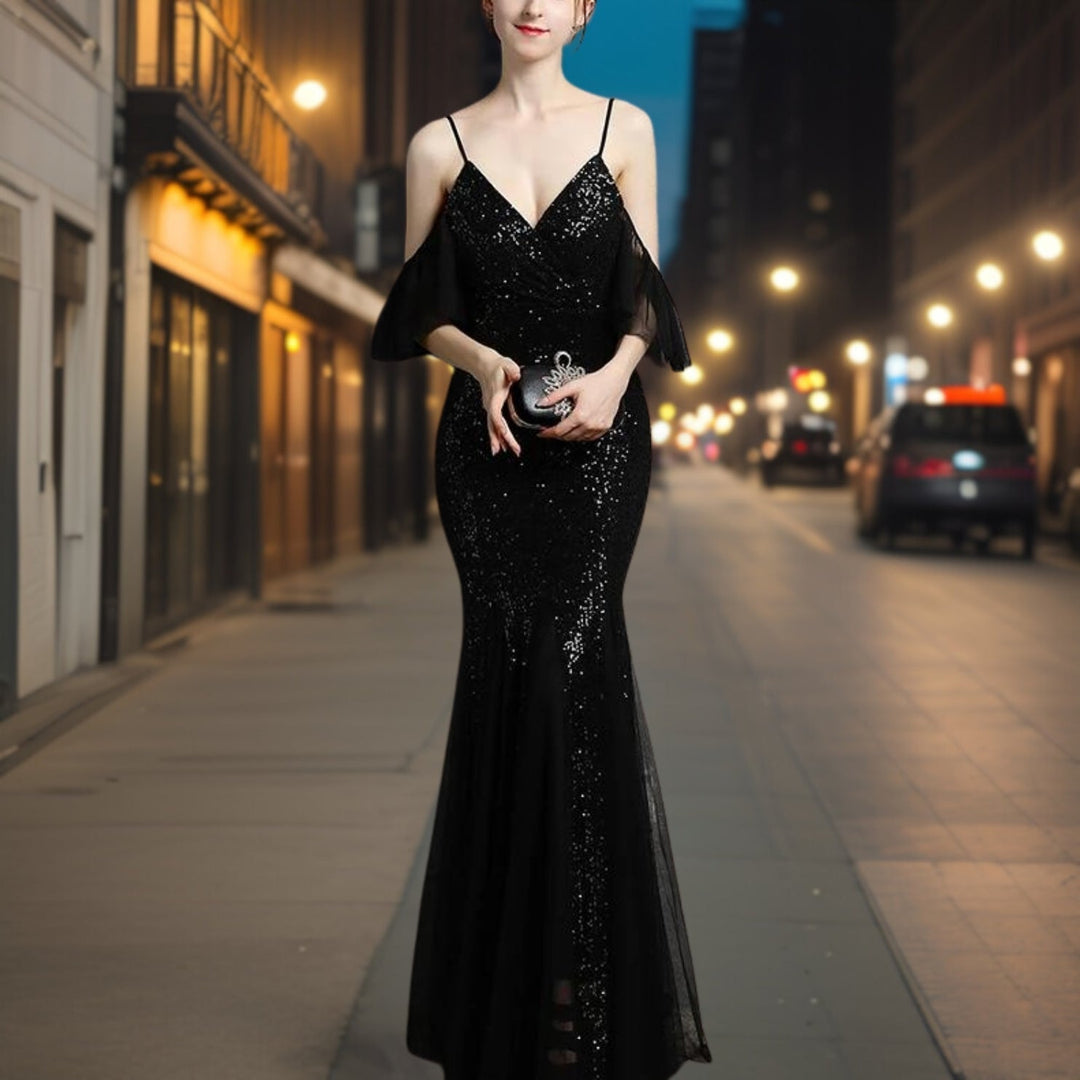 Romana - Robe de soirée glamour à paillettes