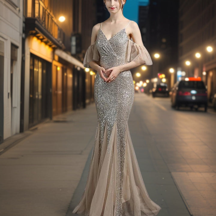 Romana - Robe de soirée glamour à paillettes