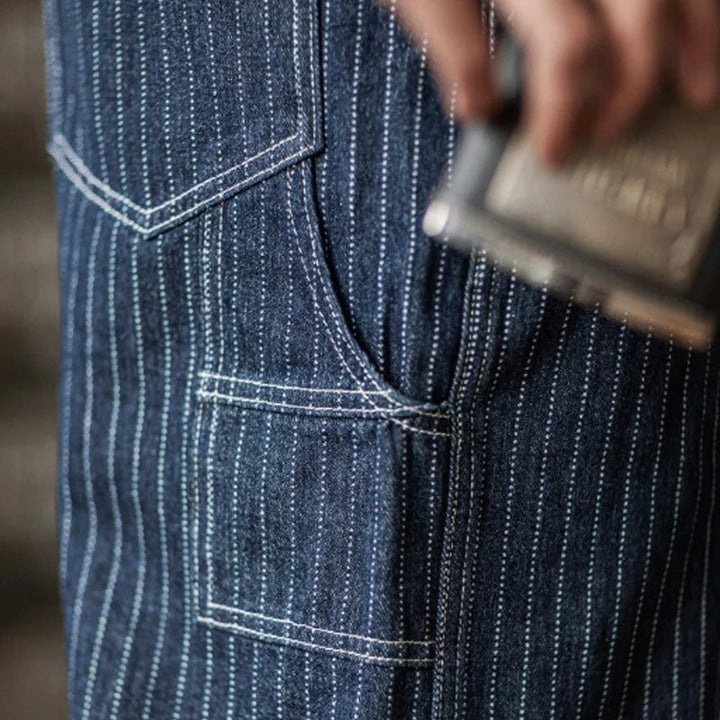 Salopette en jean indigo d'inspiration vintage pour homme
