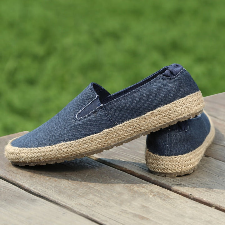 Espadrilles en toile respirante pour hommes avec semelle en jute naturel - Olver