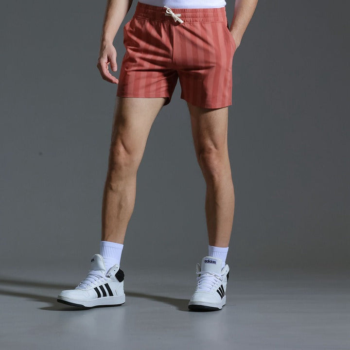 Short homme en polyester à rayures verticales de style sportif - Julian