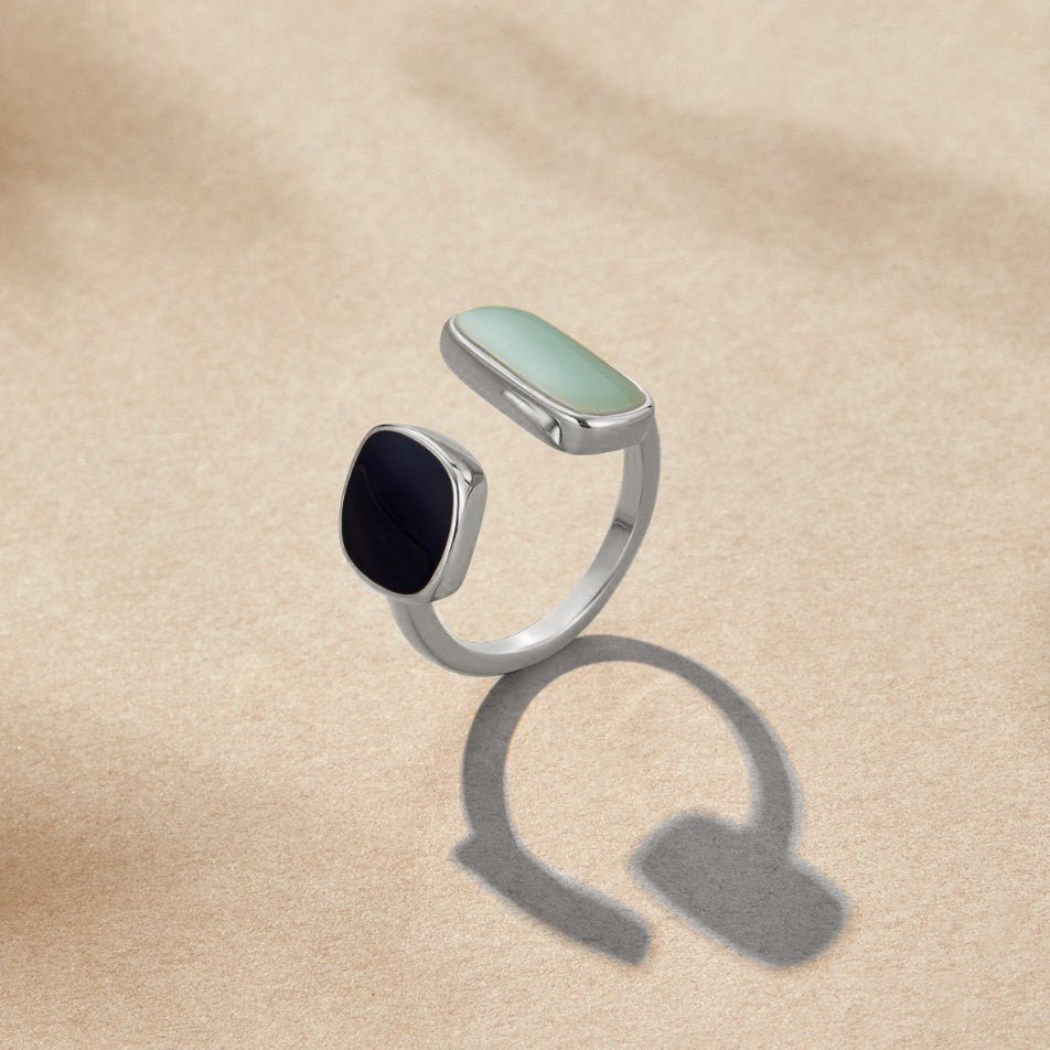 Bague en argent avec aigue-marine