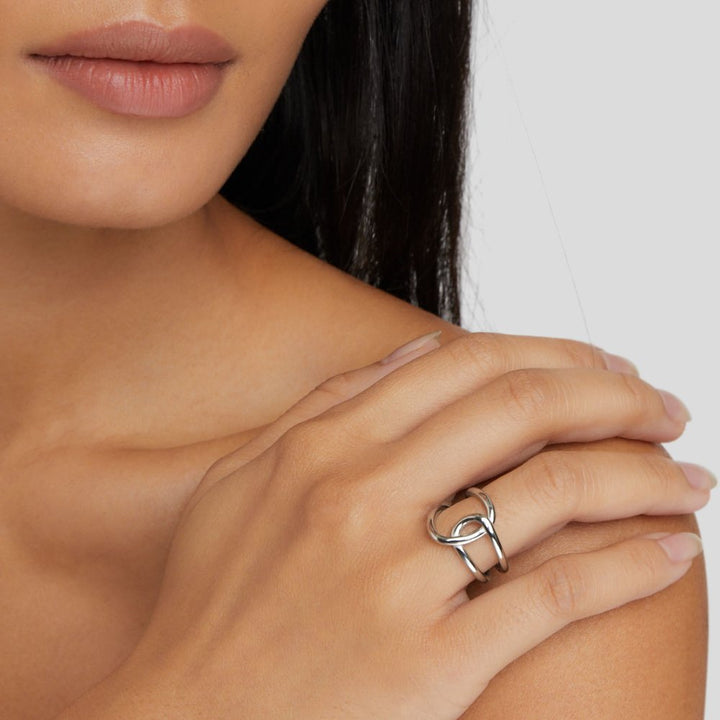 Bague pour femme en argent entrelacée – Astrid
