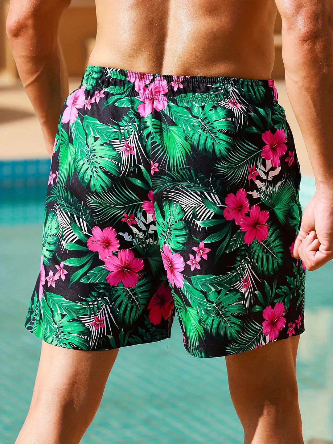 David - Short tropical à motif floral