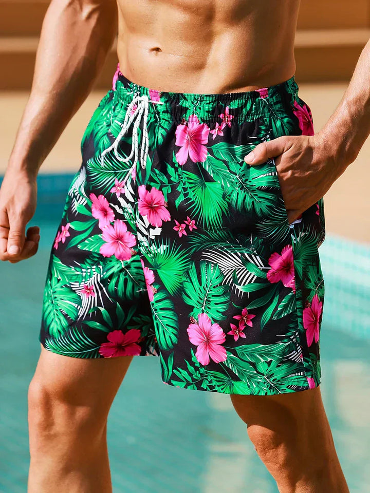 David - Short tropical à motif floral