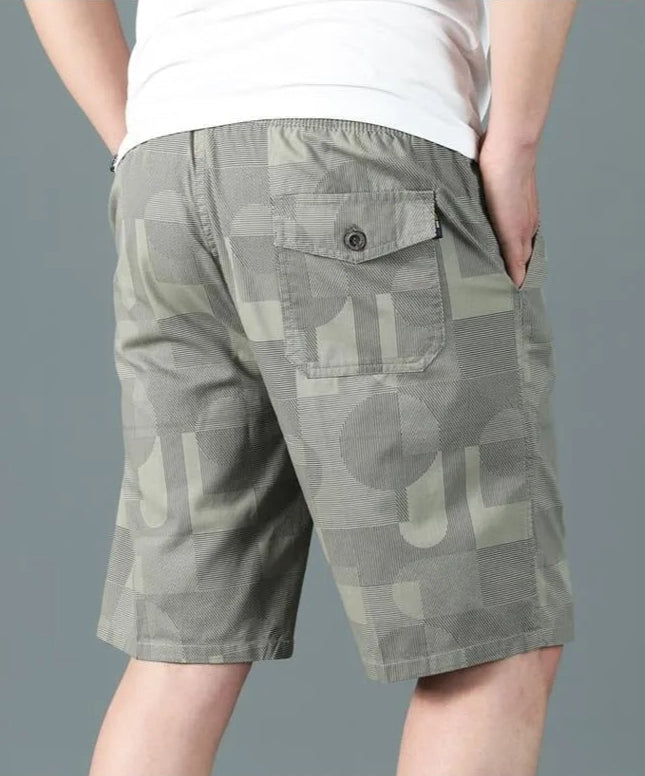Bermuda homme en coton imprimé géométrique style décontracté - Mateo