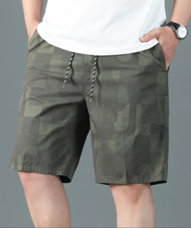 Bermuda homme en coton imprimé géométrique style décontracté - Mateo