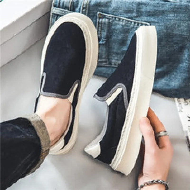 Baskets homme en toile respirante gris clair - Adrix