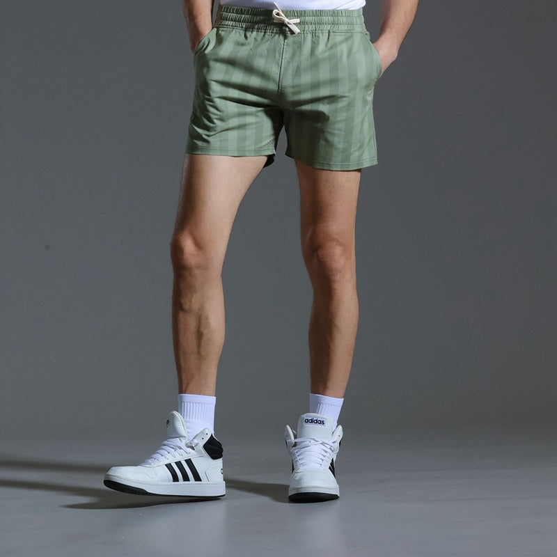 Short homme en polyester à rayures verticales de style sportif - Julian