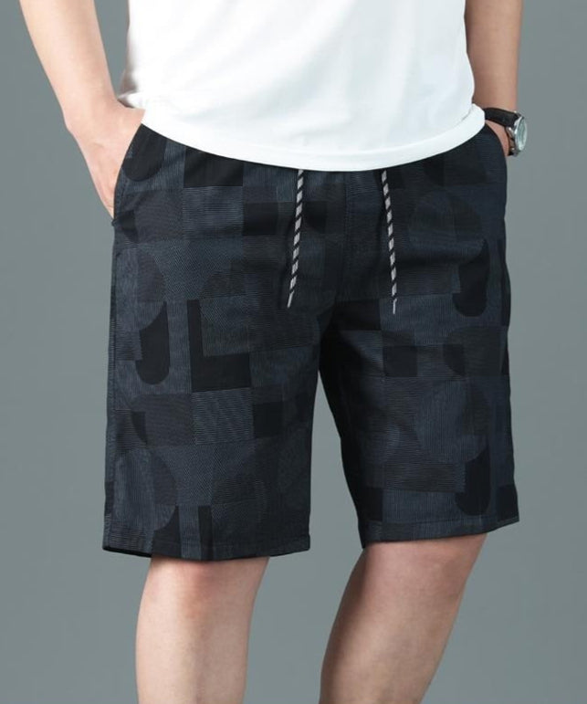 Bermuda homme en coton imprimé géométrique style décontracté - Mateo