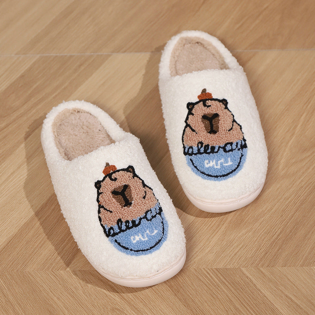 Chaussons Mignons Capybara en Coton