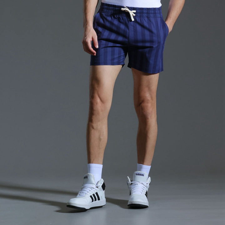 Short homme en polyester à rayures verticales de style sportif - Julian