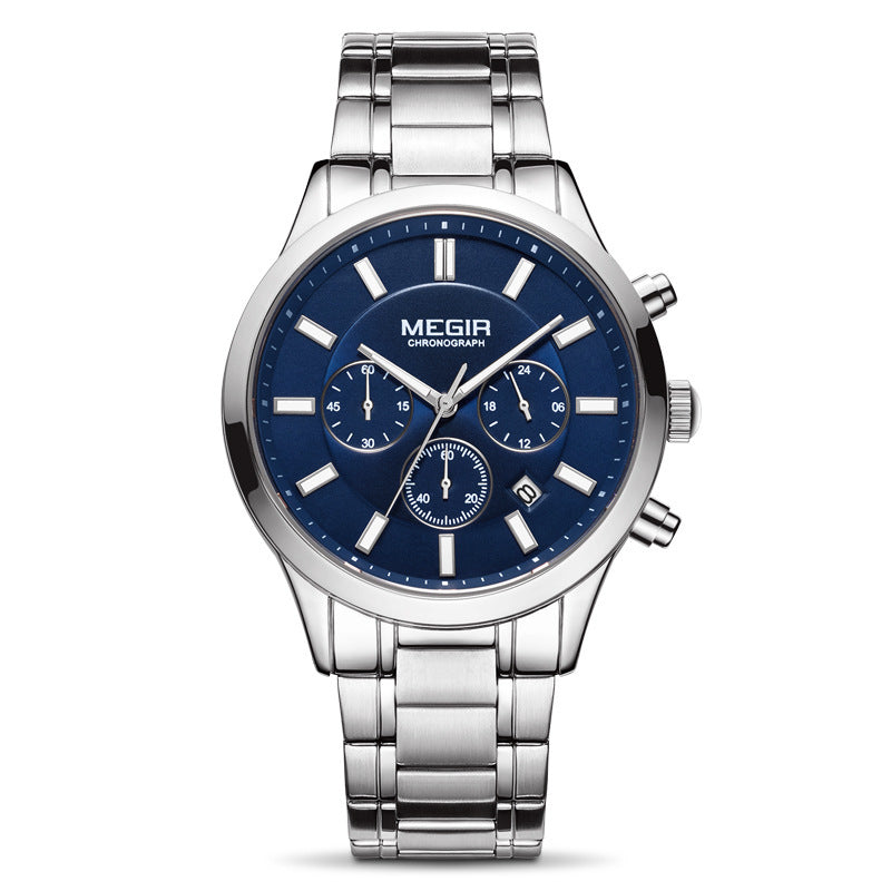 Montre Chronographe Sport En Acier Inoxydable Pour Hommes